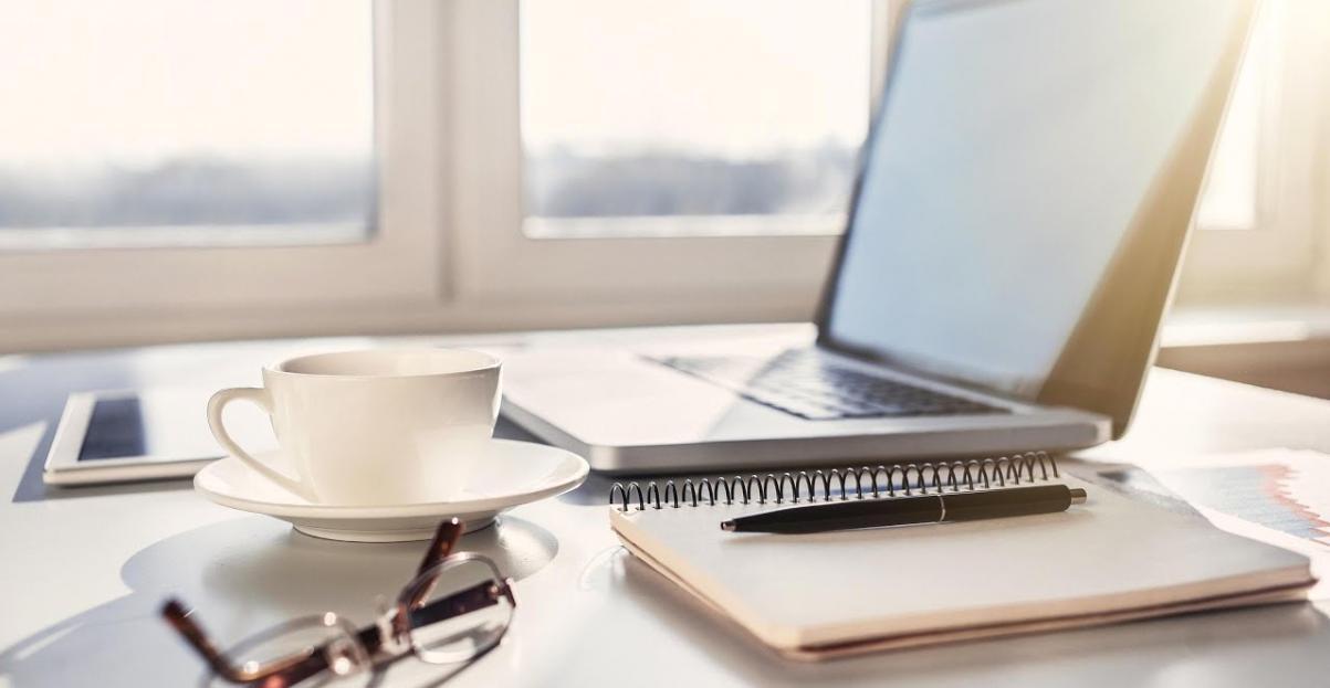 Budget planning workspace with financial documents